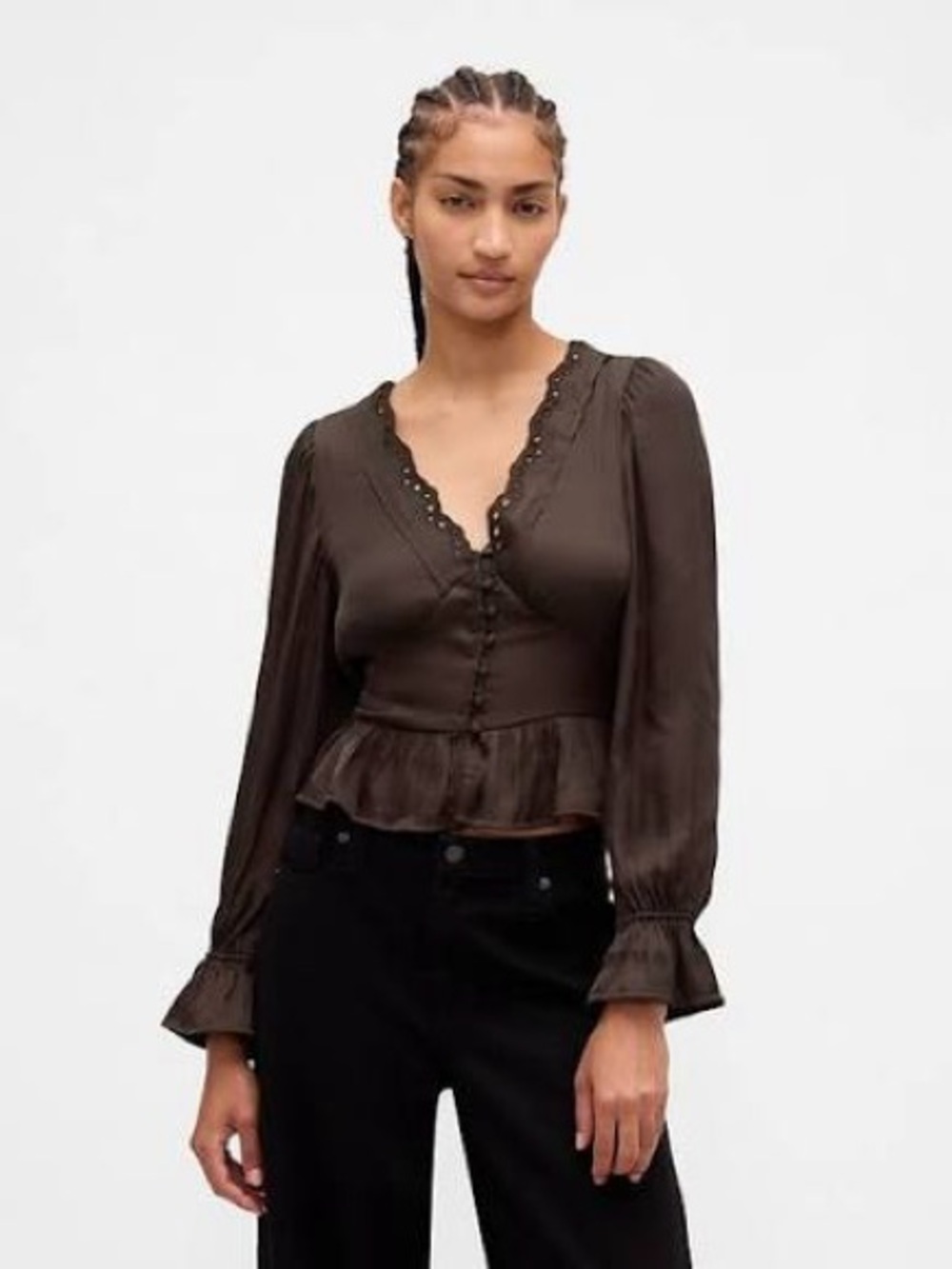 GAP V-Neck Peplum Top